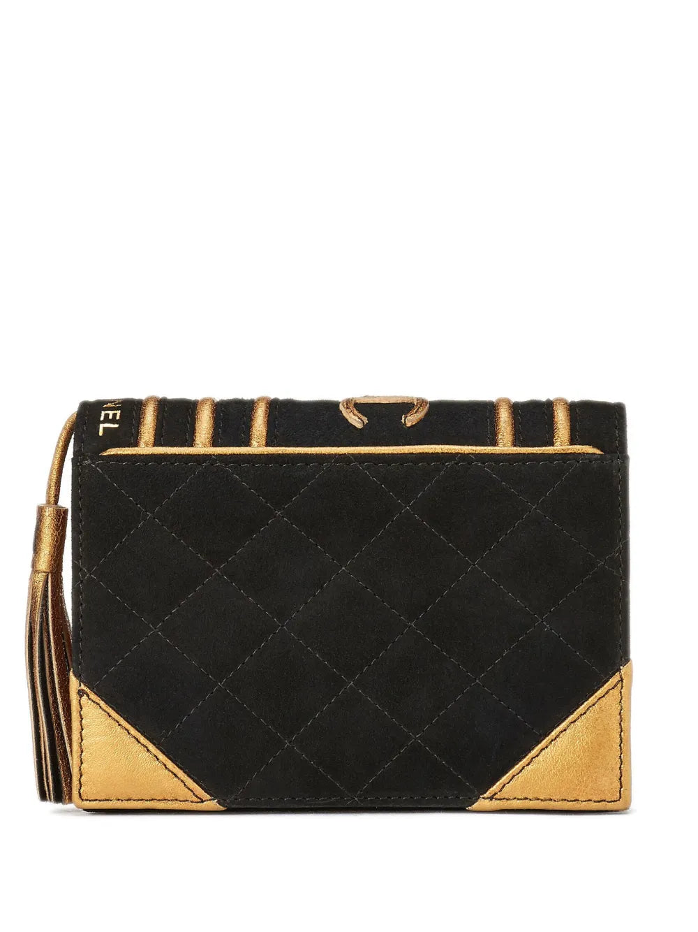 CHANEL 2004 CC Bible Book suede clutch bag