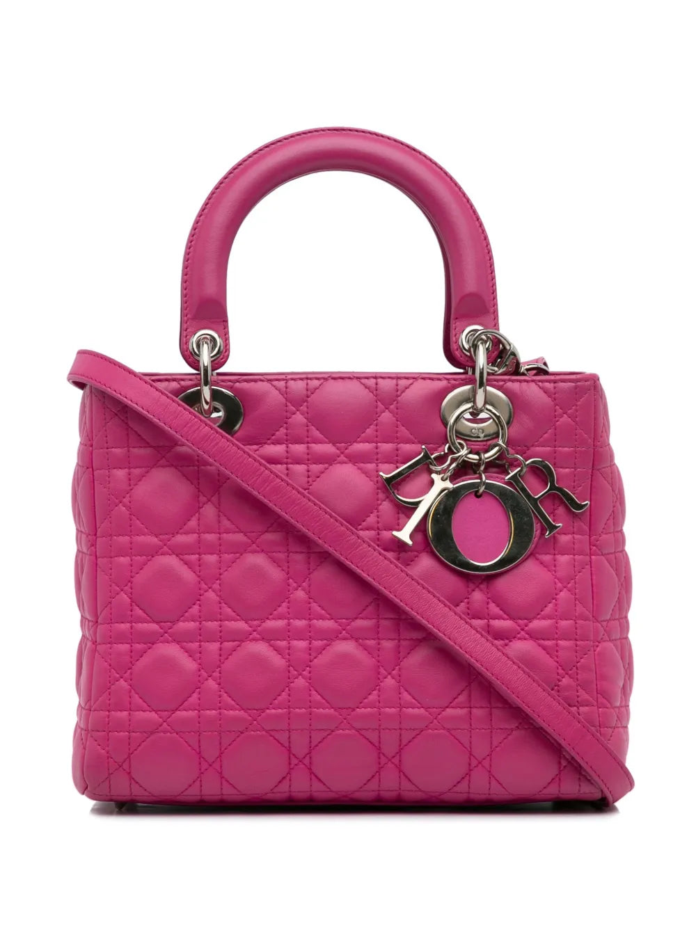 Christian Dior 2012 medium Cannage Lady Dior two way handbag