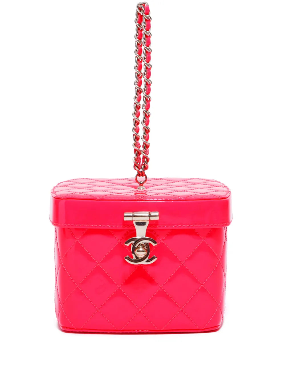 CHANEL 2015 2016 enamel mini vanity bag