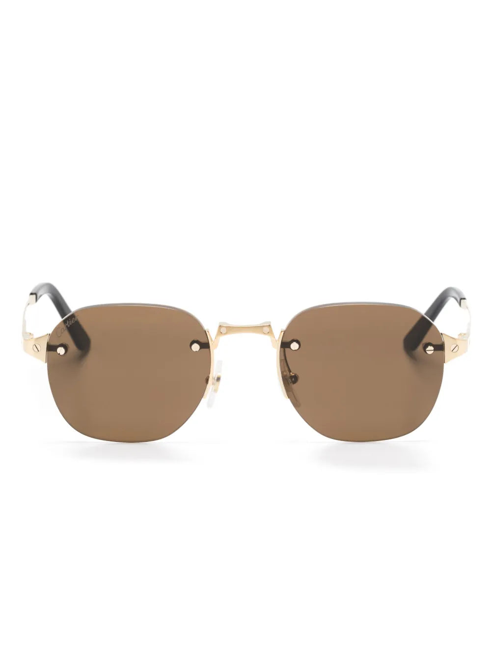 Cartier Eyewear Santos round frame sunglasses