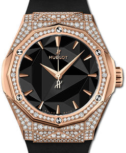 hublot classic fusion orlinski 18k king gold & diamonds unisex watch_1