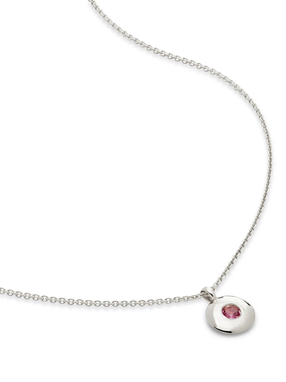 Monica Vinader October Birthstone pink tourmaline necklace