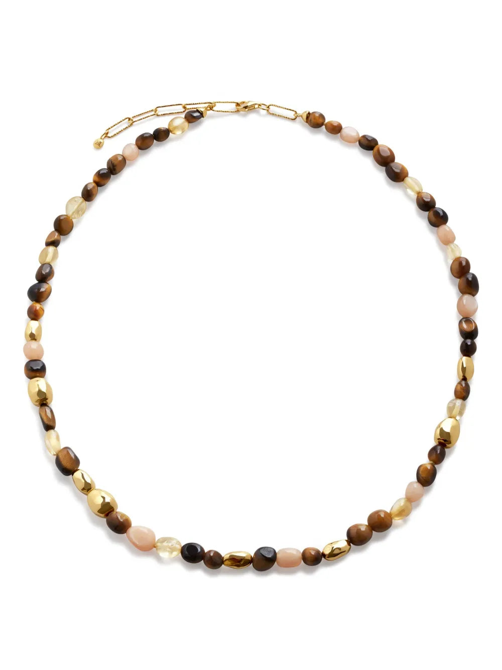 Monica Vinader Rio beaded tiger eye necklace