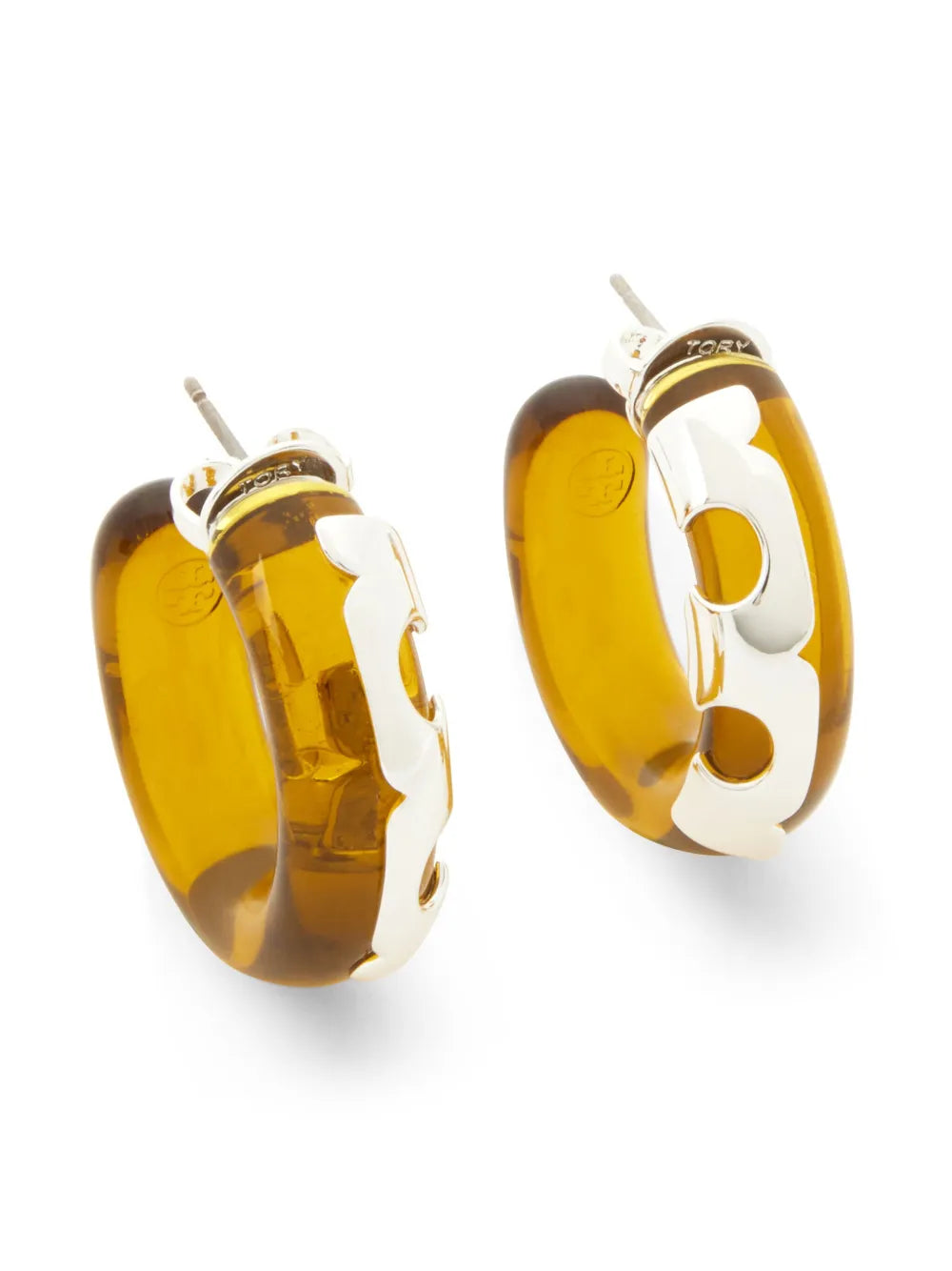 Tory Burch resin hoop earrings