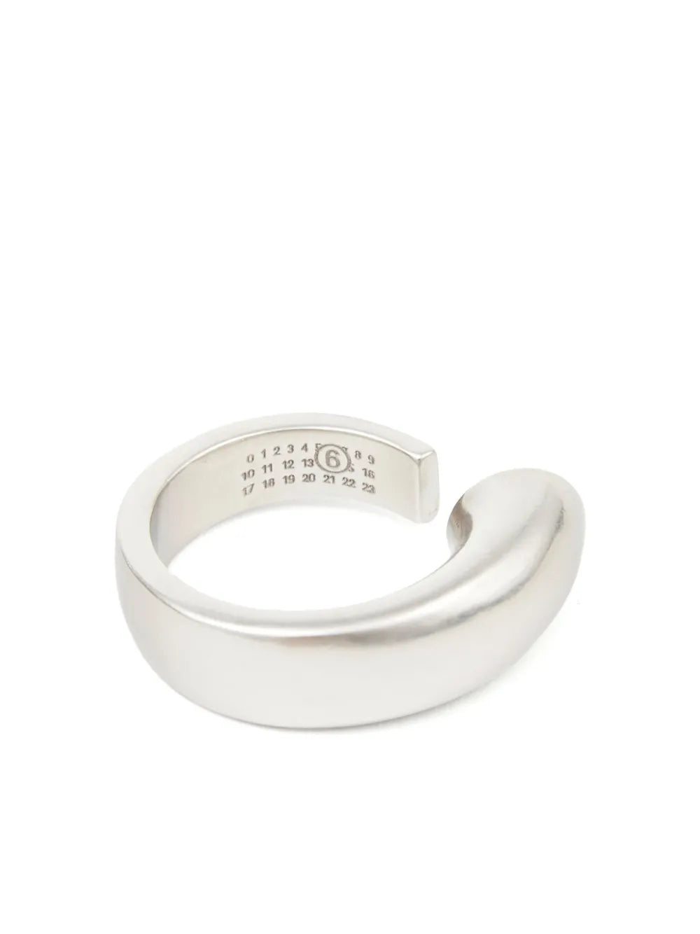 MM6 Maison Margiela asymmetrical open top brass ring