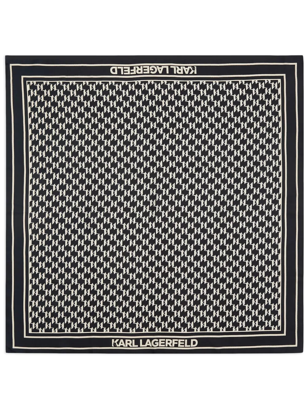 Karl Lagerfeld monogram print silk scarf