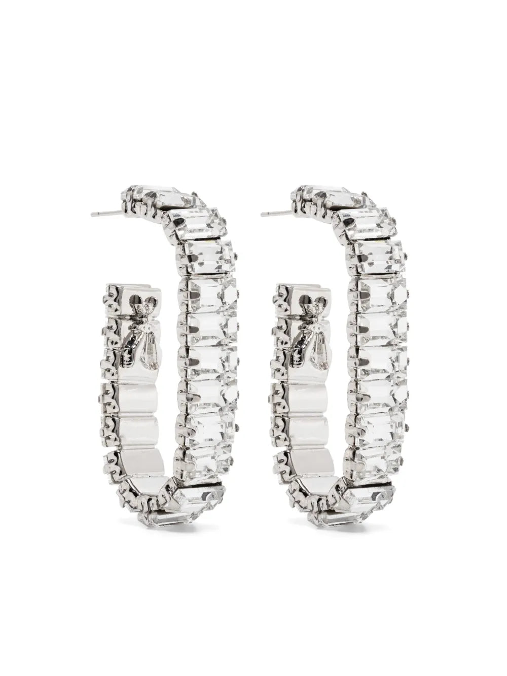 Patrizia Pepe rhinestone embellished hoop earrings