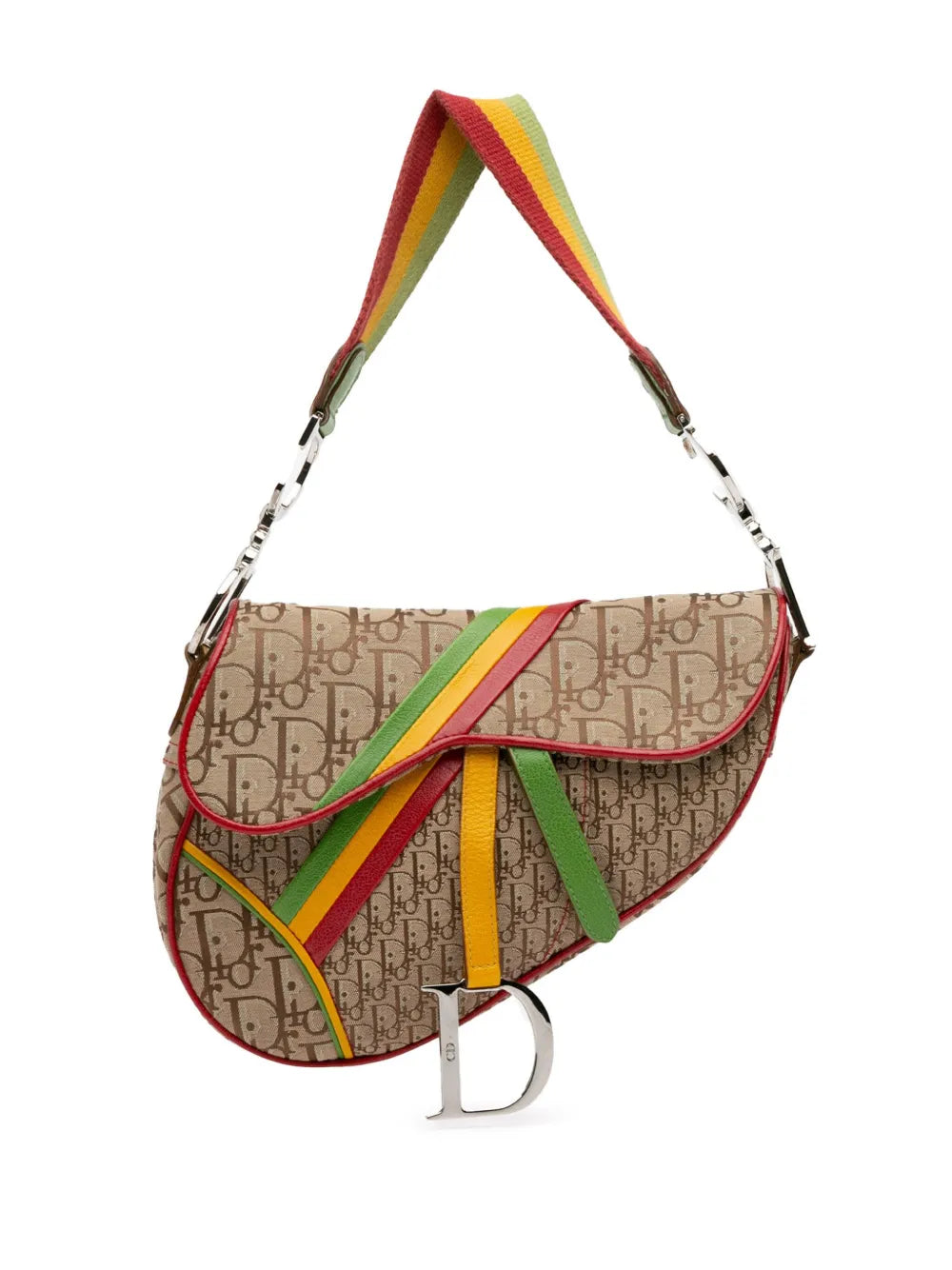 Christian Dior 2004 Diorissimo Rasta Saddle shoulder bag