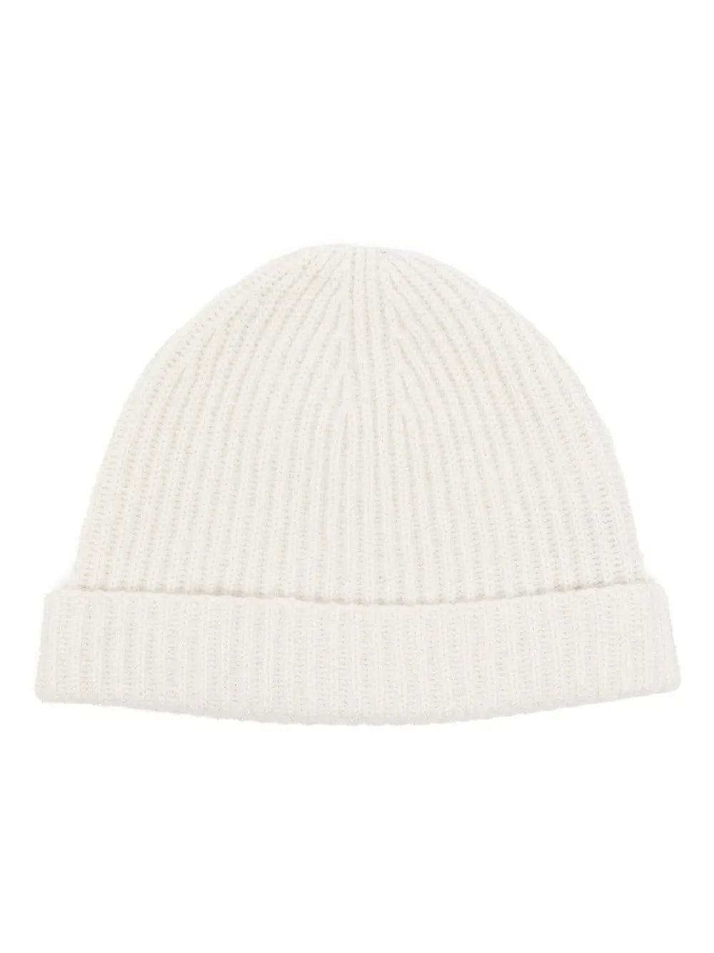 N.Peal ribbed lurex beanie
