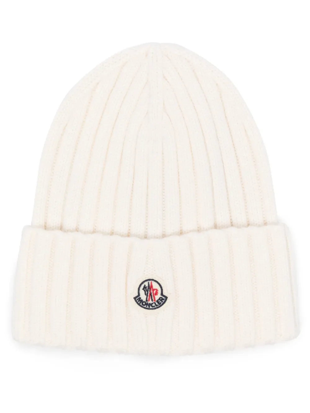 Moncler logo appliqué beanie hat