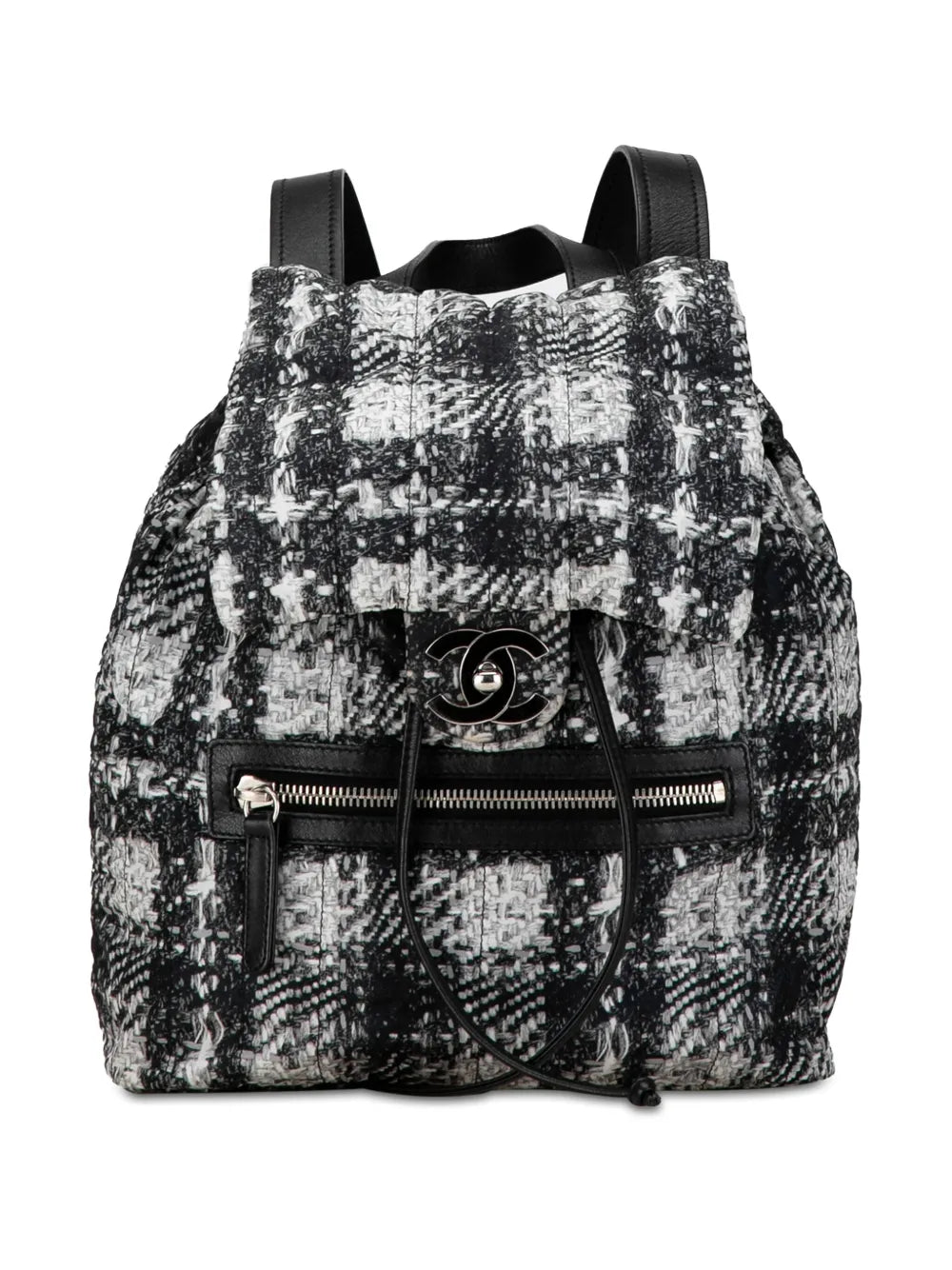 CHANEL 2013 2014 CC Nylon Tweed Printed backpack