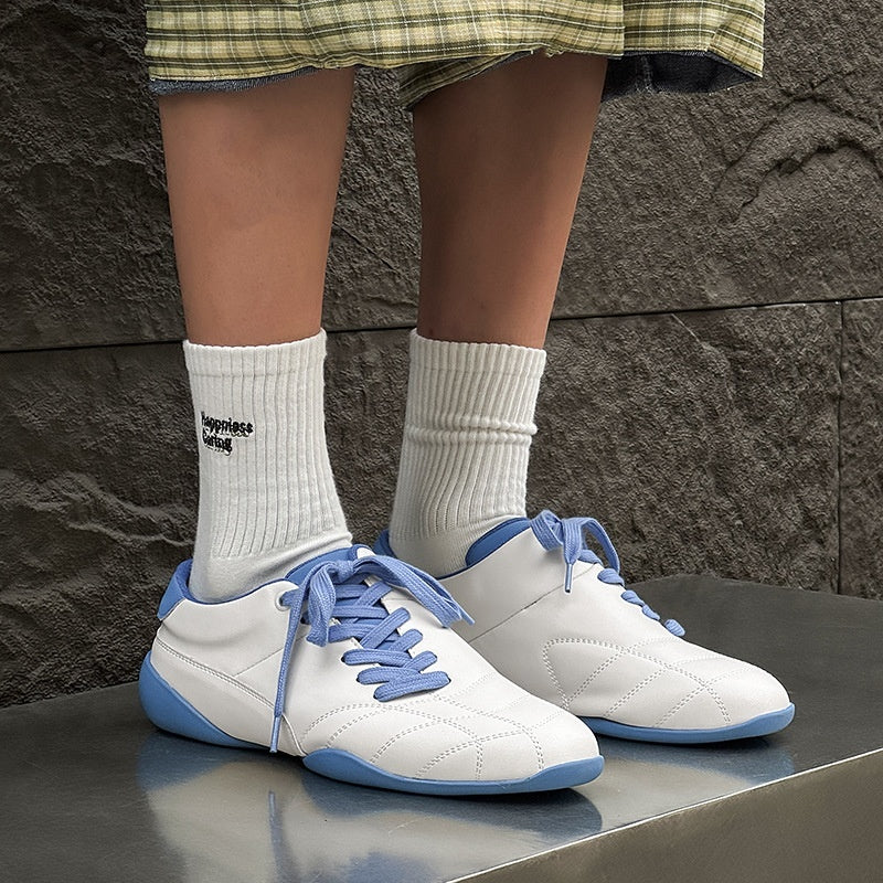 Men's Retro Oblique Lace-Up Sneakers – Flat Sports Casual Shoes