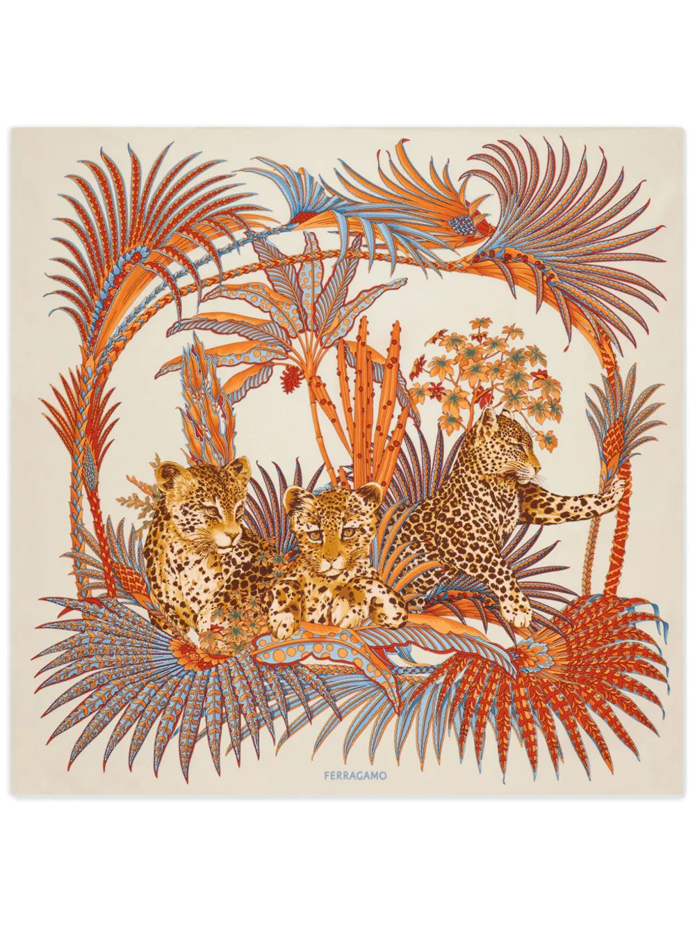 Ferragamo Leopard print silk scarf