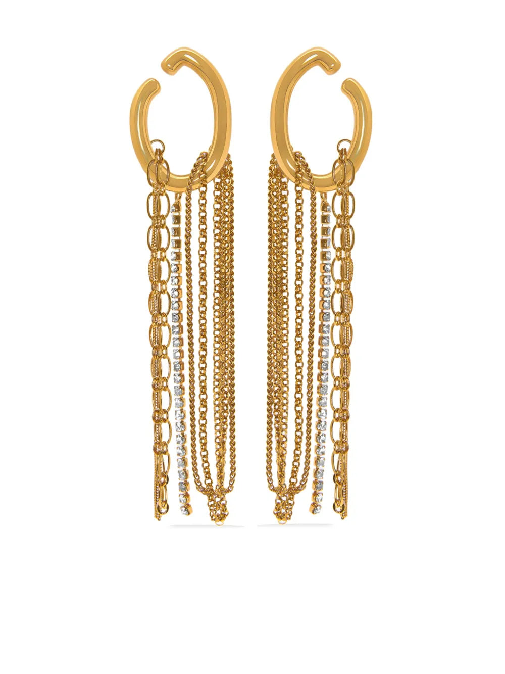 Oscar de la Renta O Chain fringed earrings