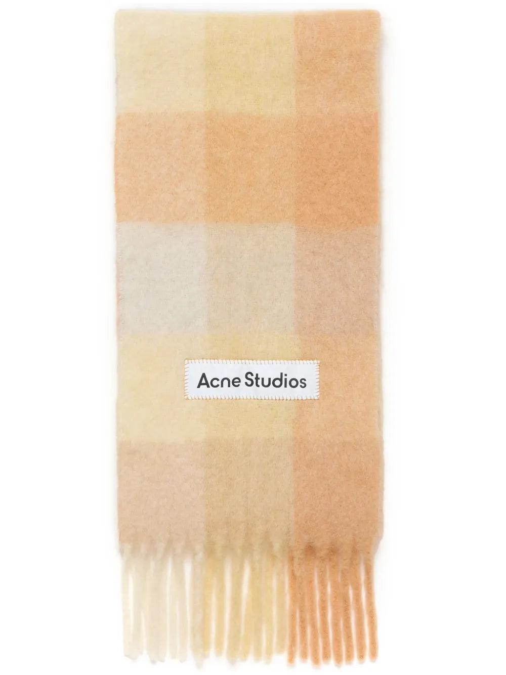 Acne Studios logo appliqué checked scarf