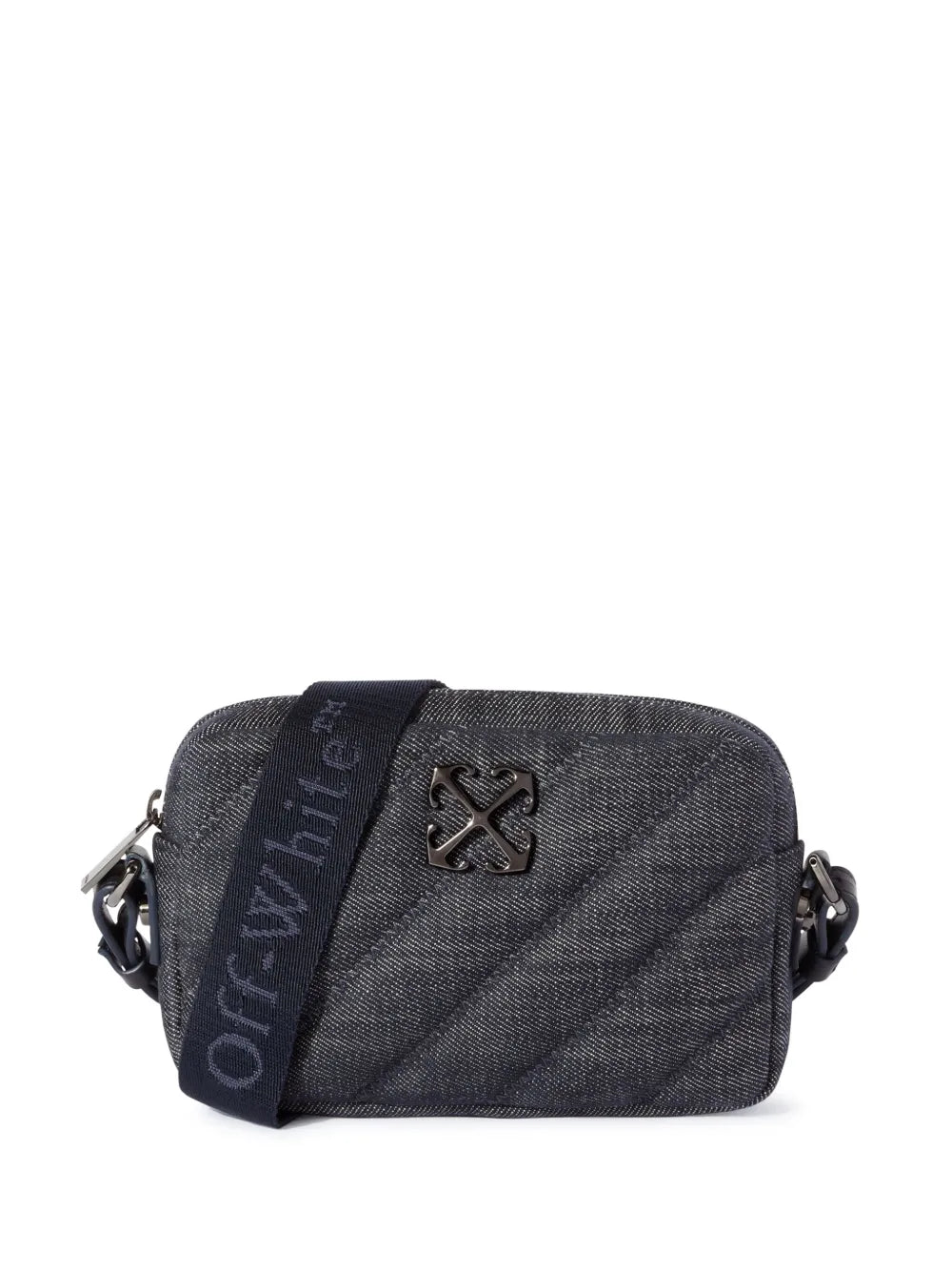 Off-White small quilted denim shoulder bag