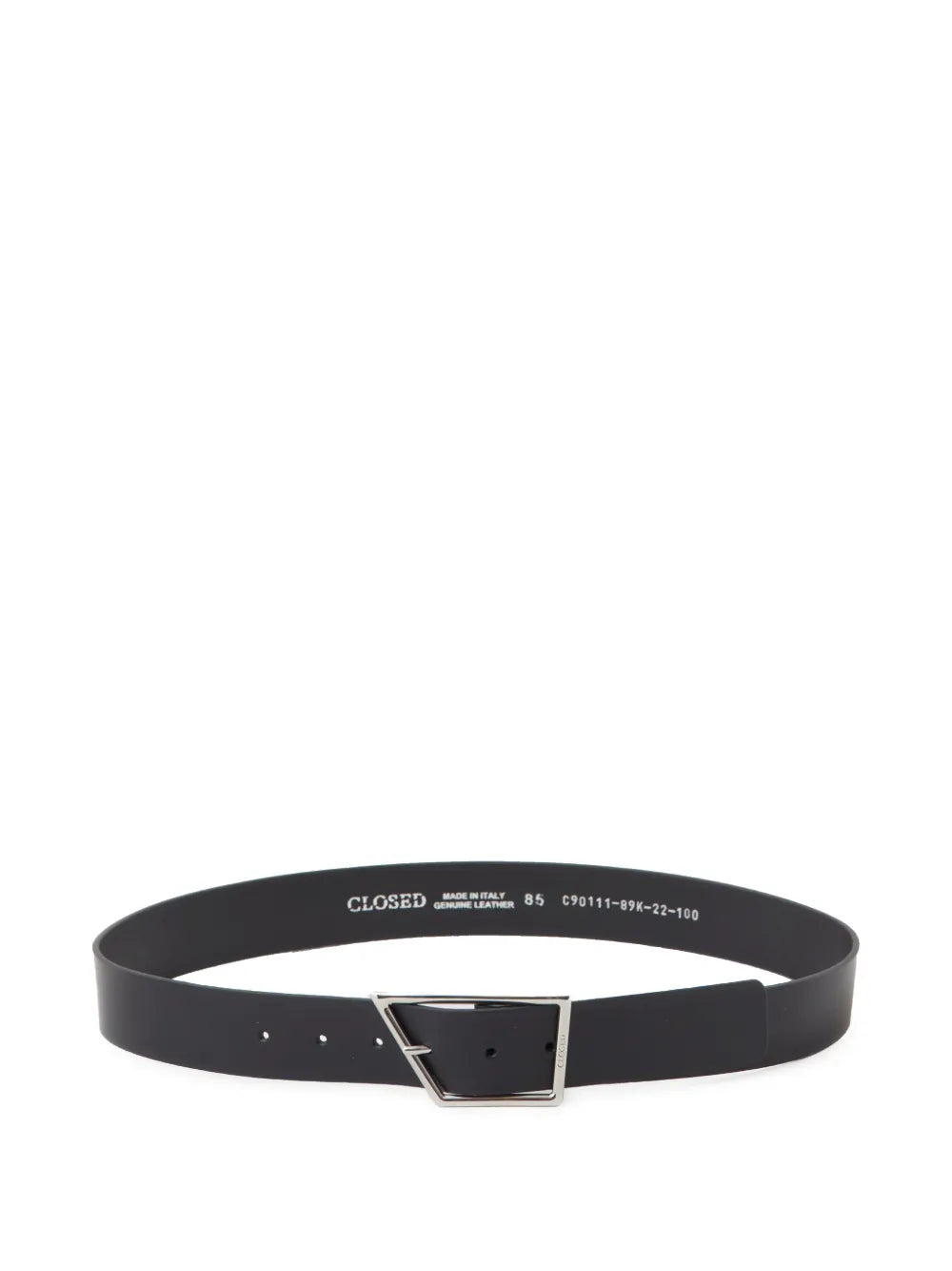 Closed leather belt