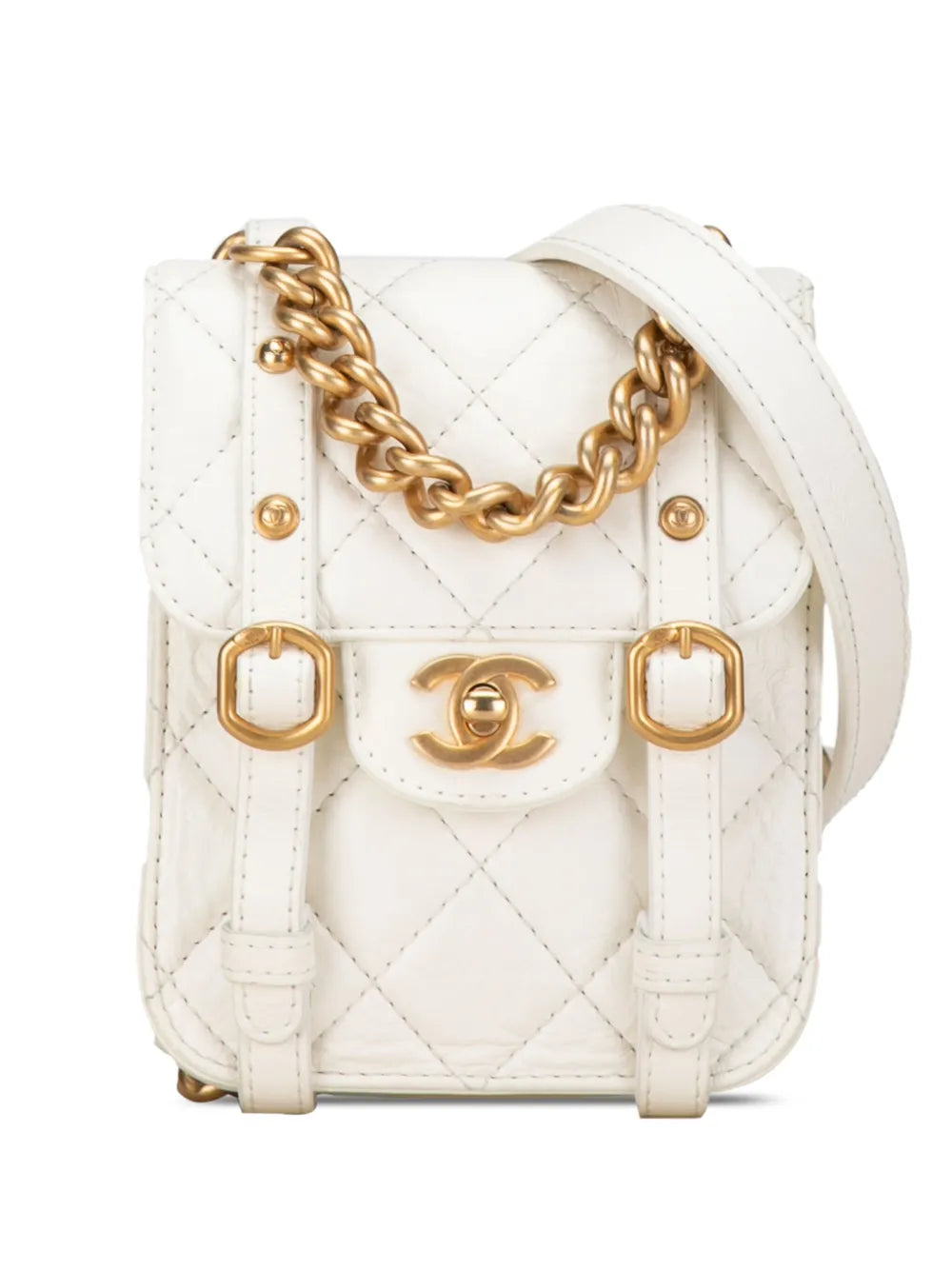 CHANEL 2021 2023 Mini Crinkled Calfskin City School Flap satchel