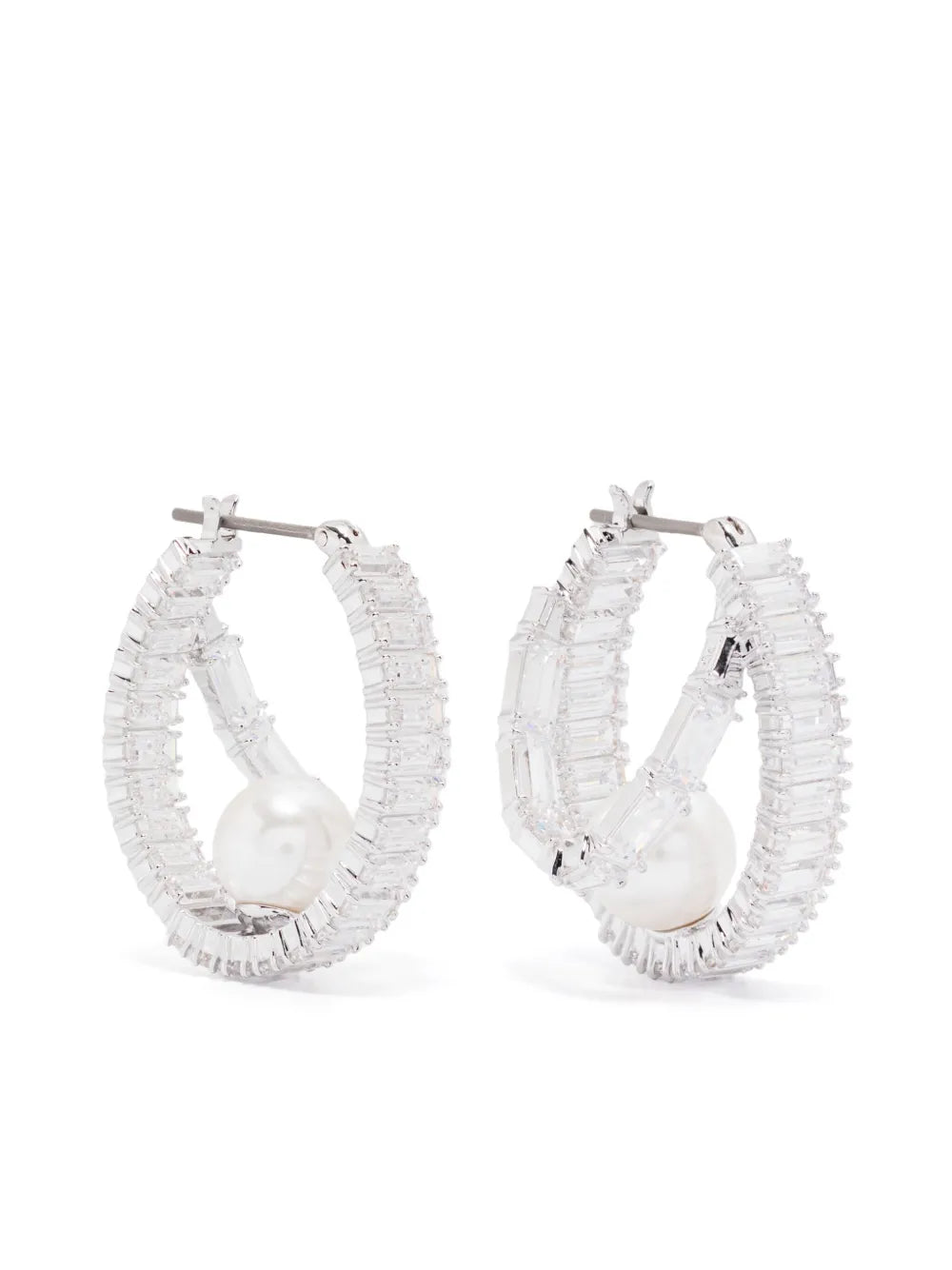 Swarovski x Ariana Grande pearl hoop earings