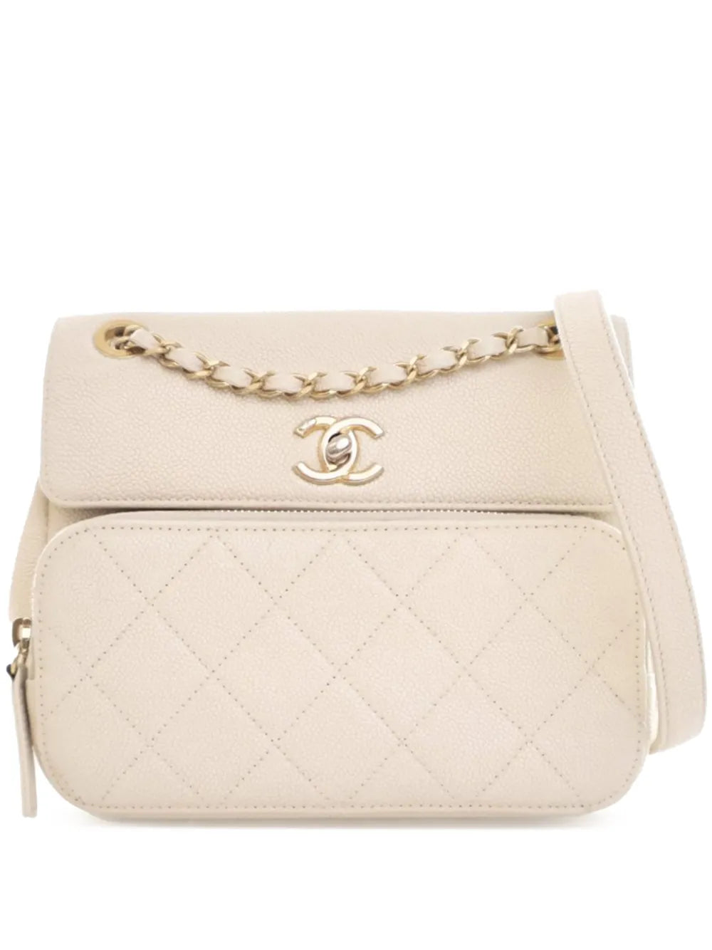 CHANEL 2019 Caviar Business Affinity Messenger Flap crossbody bag
