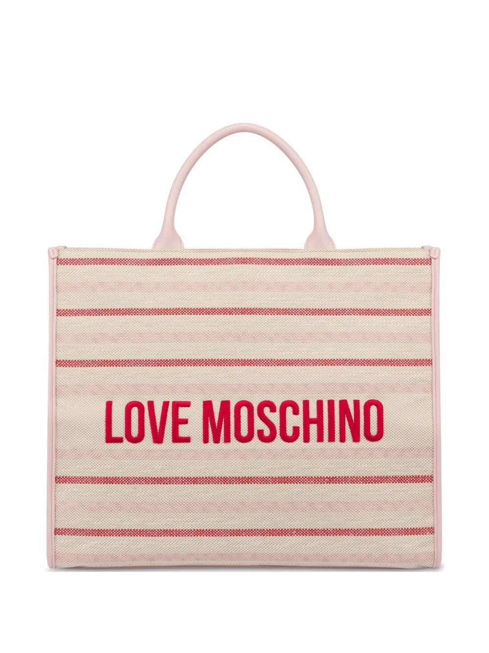 Love Moschino logo embroidered tote bag