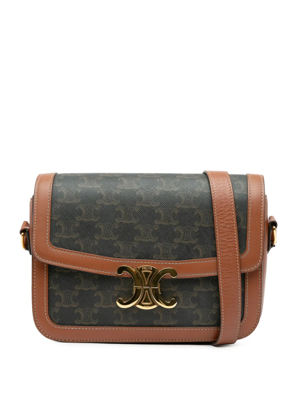 Céline 2021 Teen Coated Canvas Triomphe crossbody bag