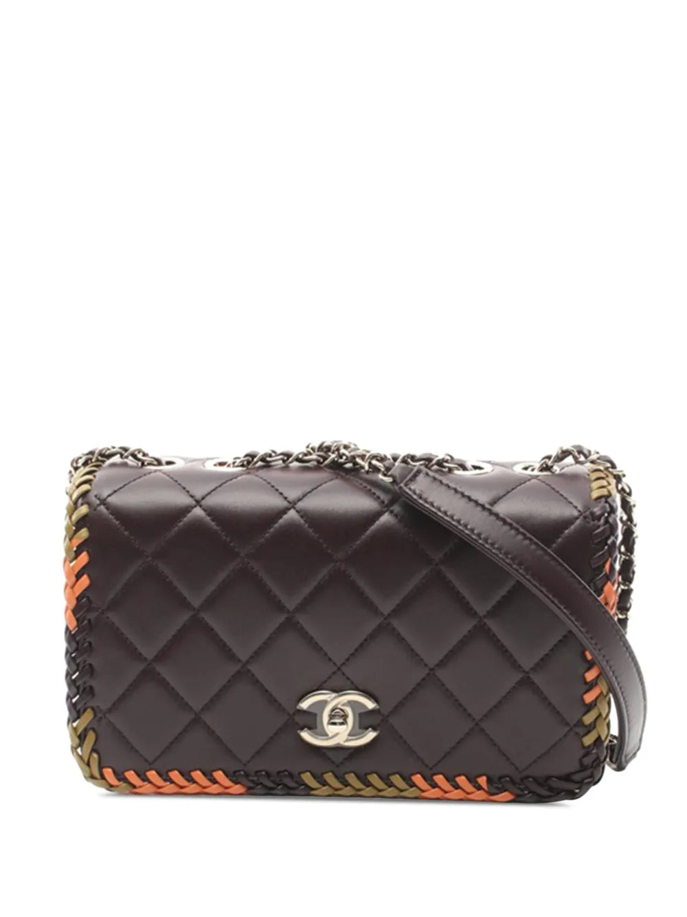 CHANEL 2021 2024 Medium Quilted Lambskin Whipstitch Flap shoulder bag