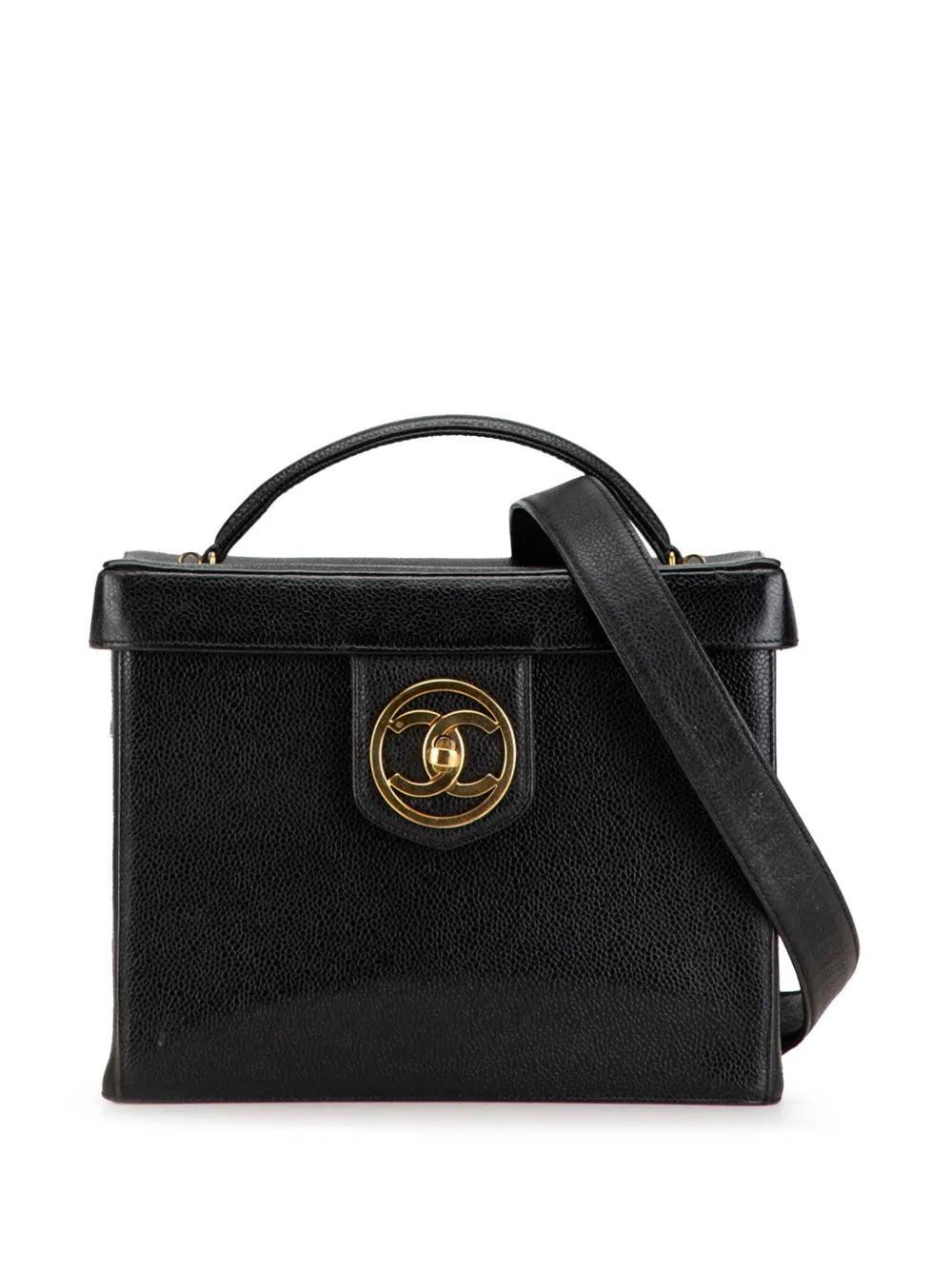 CHANEL 1991 1994 CC Caviar Case vanity bag