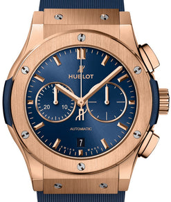 hublot classic fusion chronograph 18k king gold man's watch_1