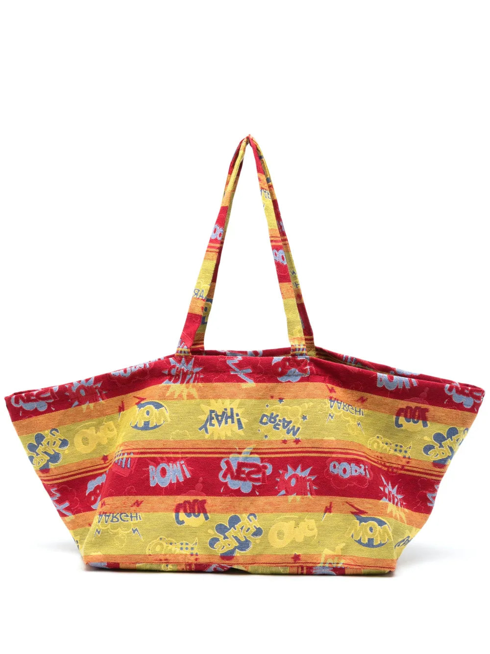 Bless pattern jacquard tote bag