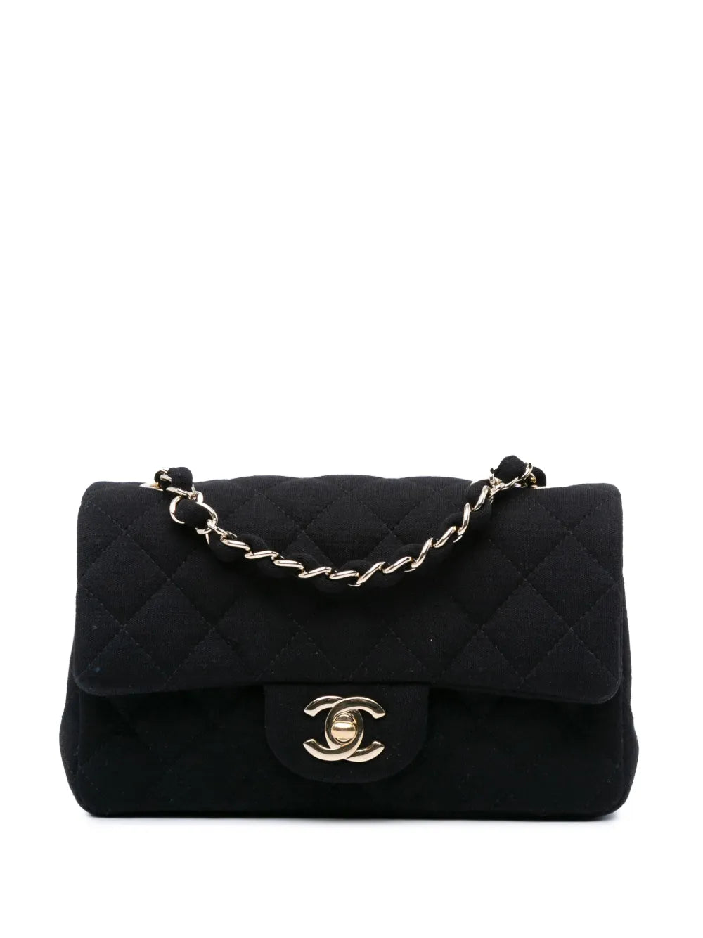 CHANEL 2016 2017 Mini Rectangular Classic Jersey Single Flap crossbody bag