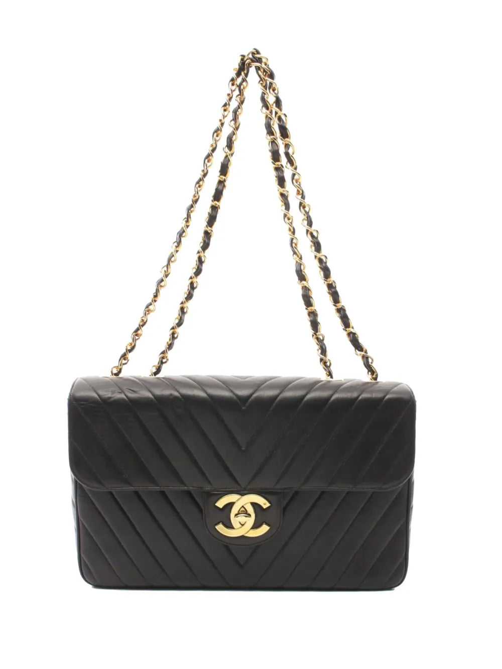 CHANEL 1991 1994 V stitch quilting shoulder bag
