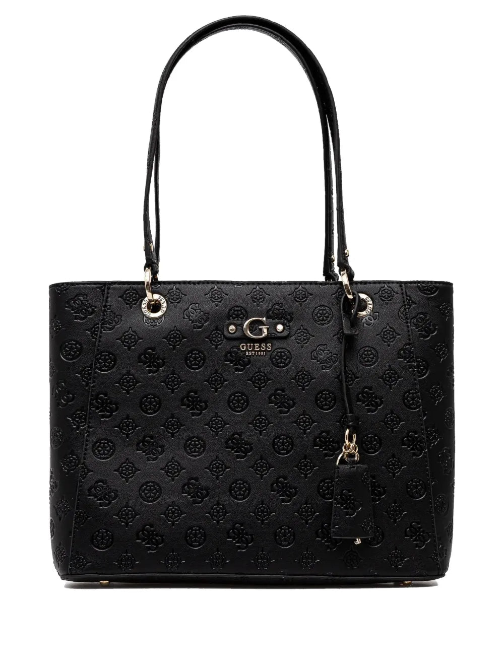 GUESS USA logo plaque tote bag