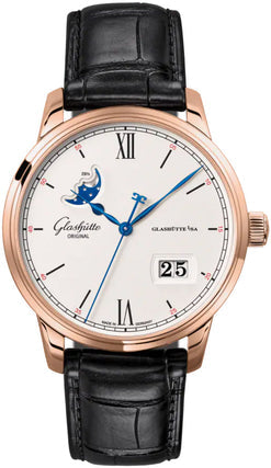glashutte original senator excellence panorama date moon phase red gold men's watch_1