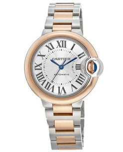 cartier ballon bleu 42 mm stainless steel & rose gold men's watch