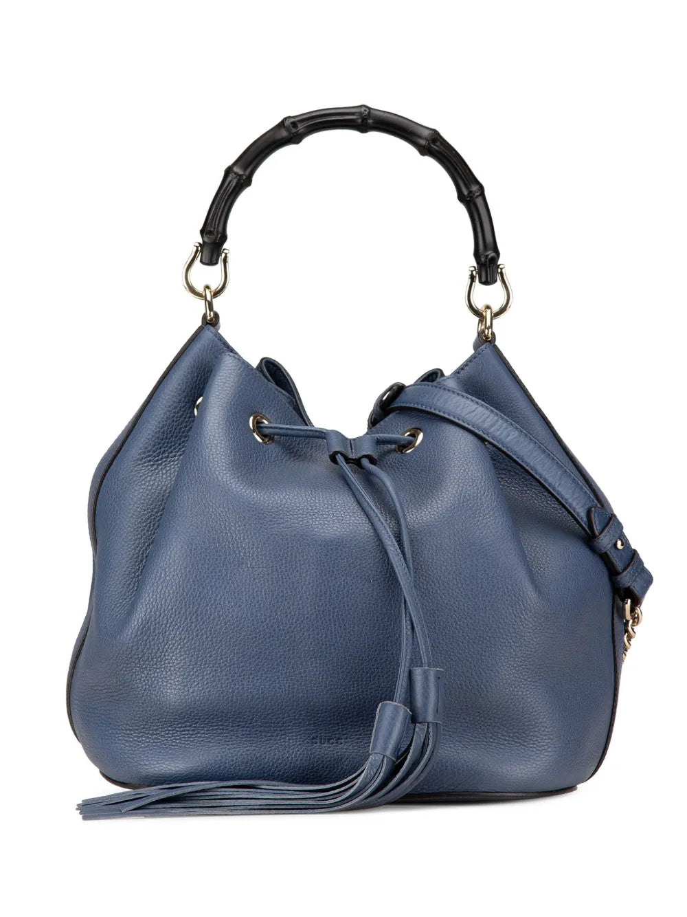 Gucci 2000 2015 Leather Miss Bamboo Tassel bucket bag