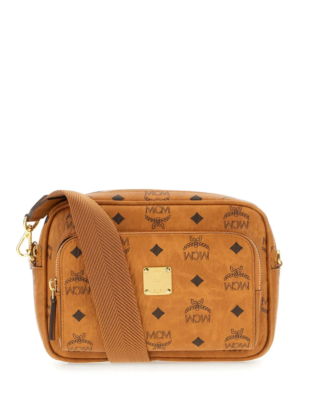 MCM logo print cross body bag