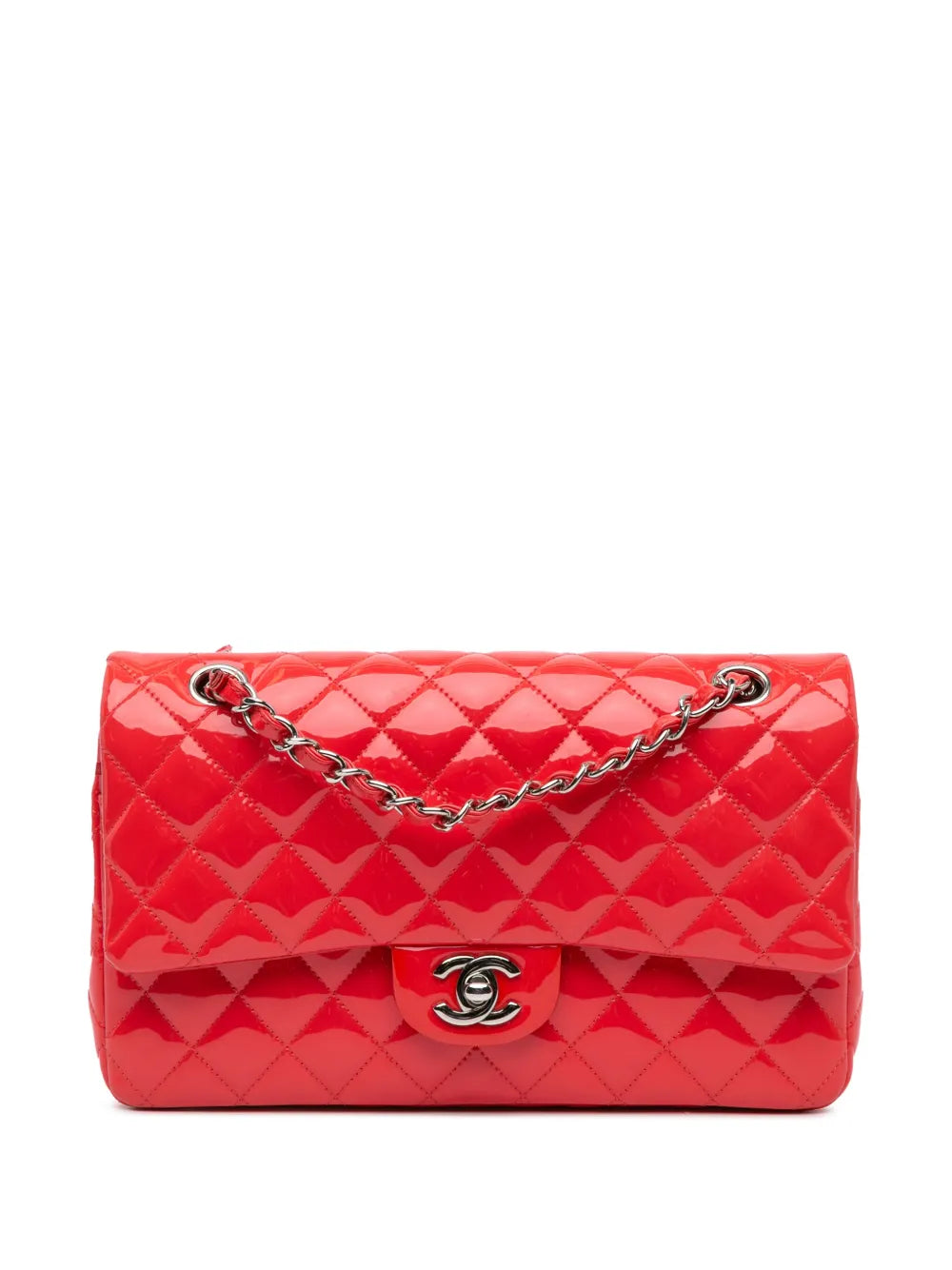 CHANEL 2015 2016 Medium Classic Patent Double Flap shoulder bag