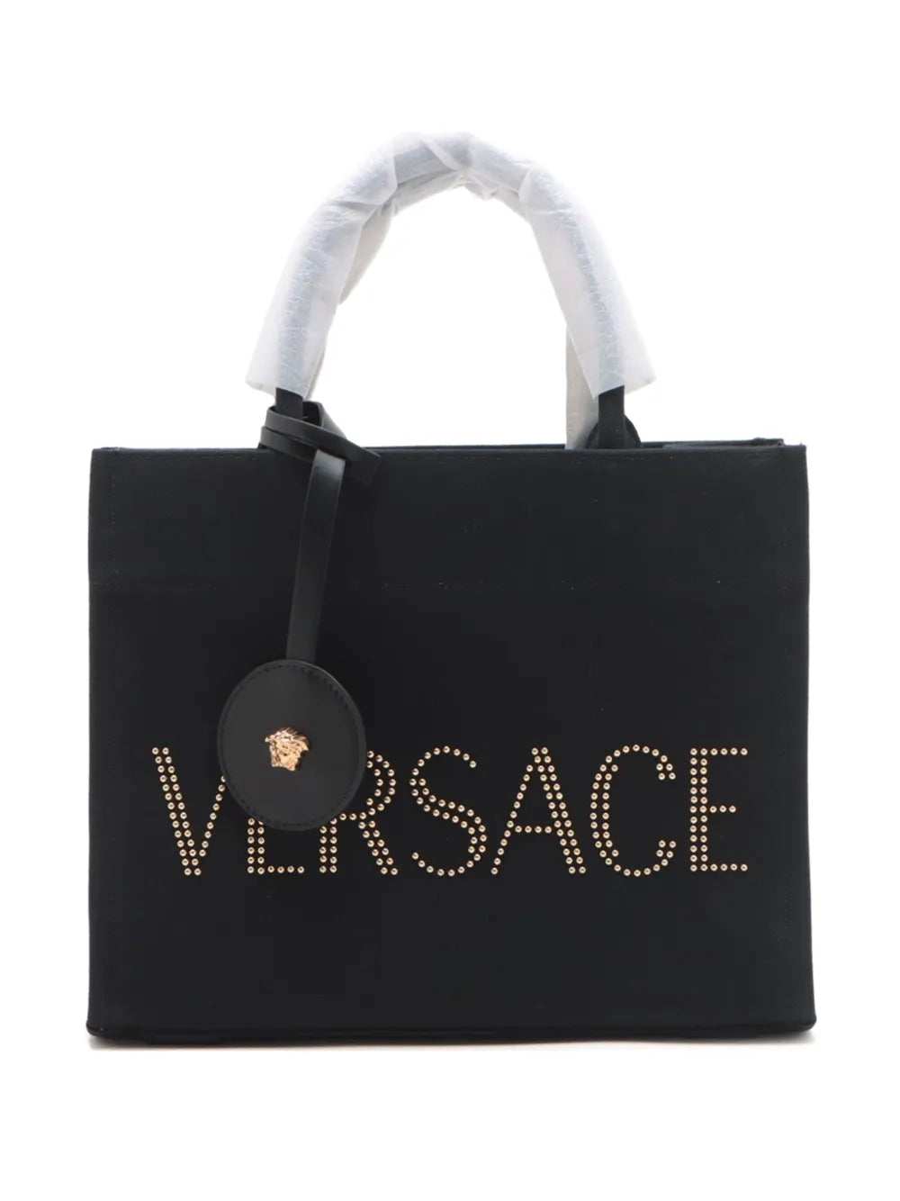 Versace 2020 2024 logo canvas tote bag