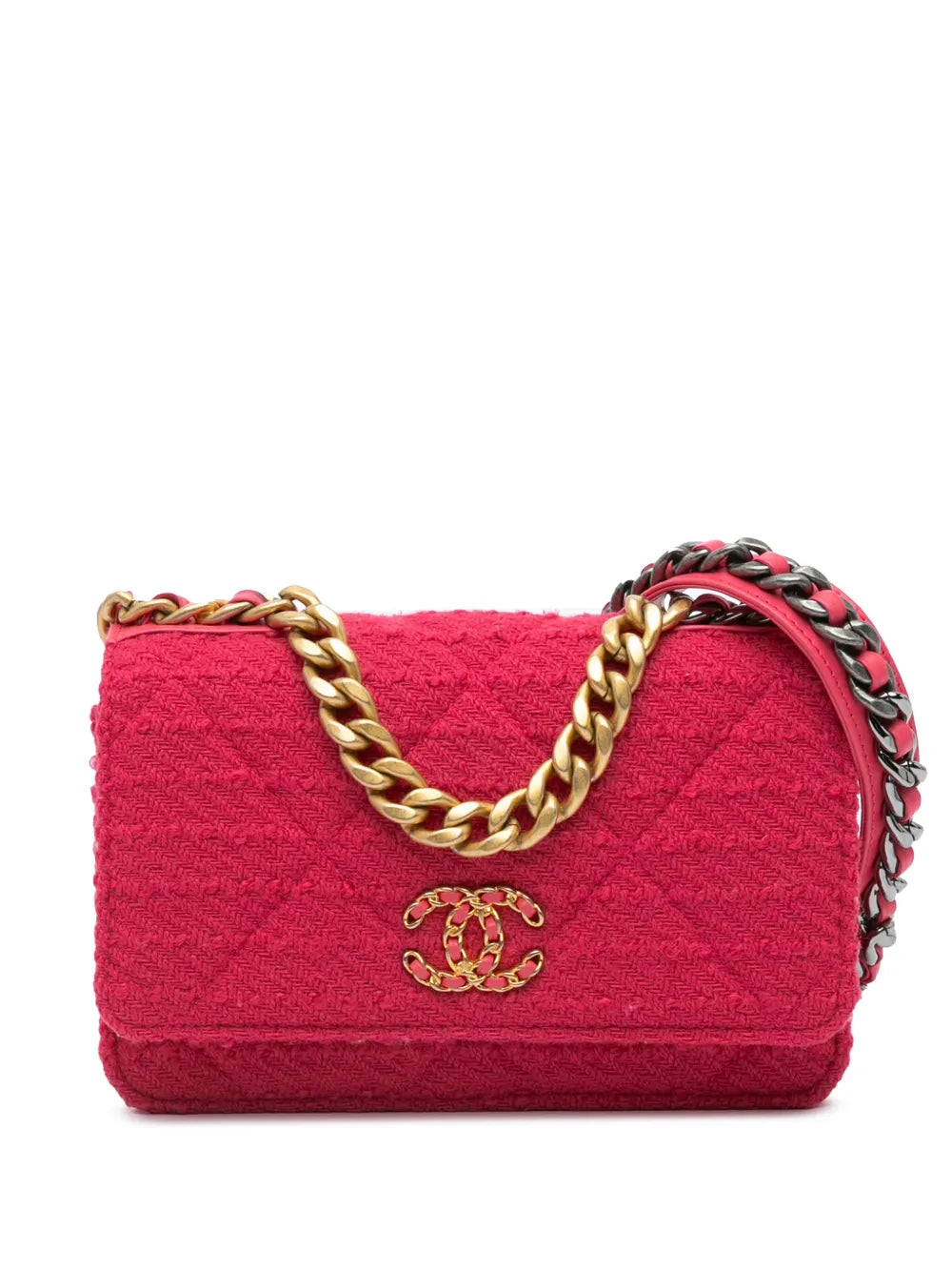 CHANEL 2020 Tweed 19 Wallet On Chain satchel