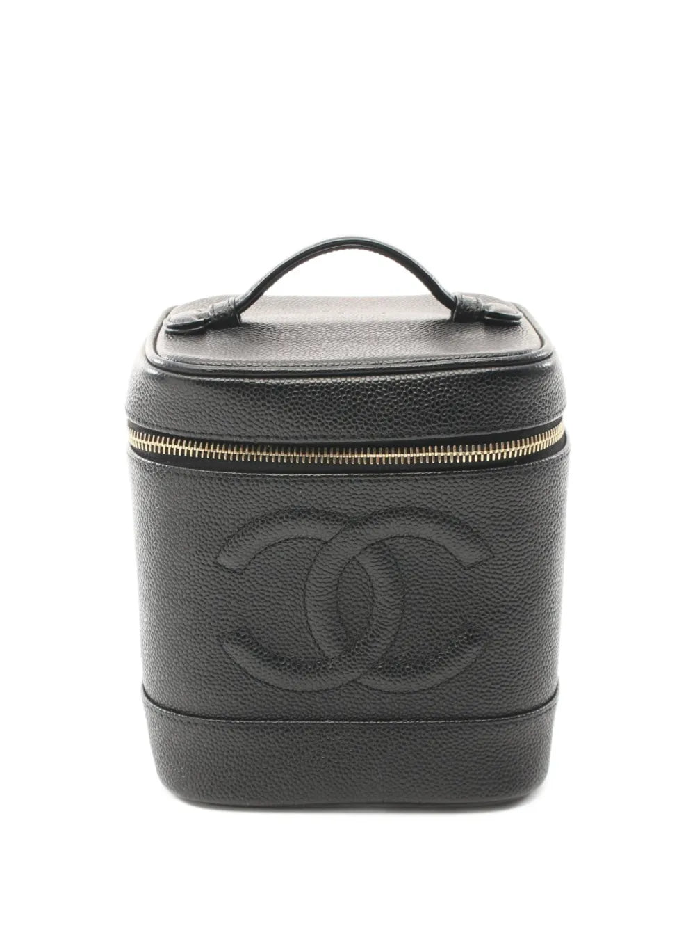 CHANEL 1996 1997 caviar leather vanity bag
