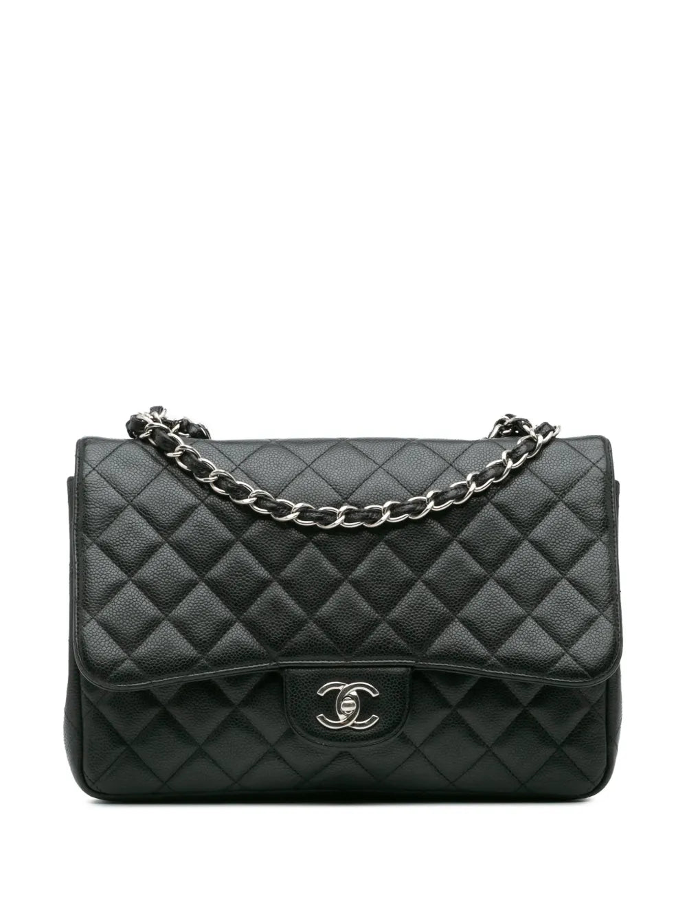 CHANEL 2009 2010 Jumbo Classic Caviar Single Flap shoulder bag