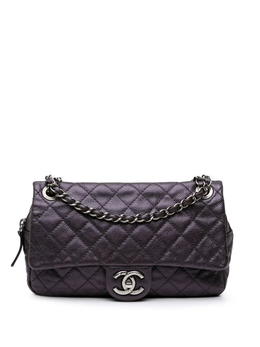 CHANEL 2012 Jumbo Quilted Caviar Easy Flap shoulder bag