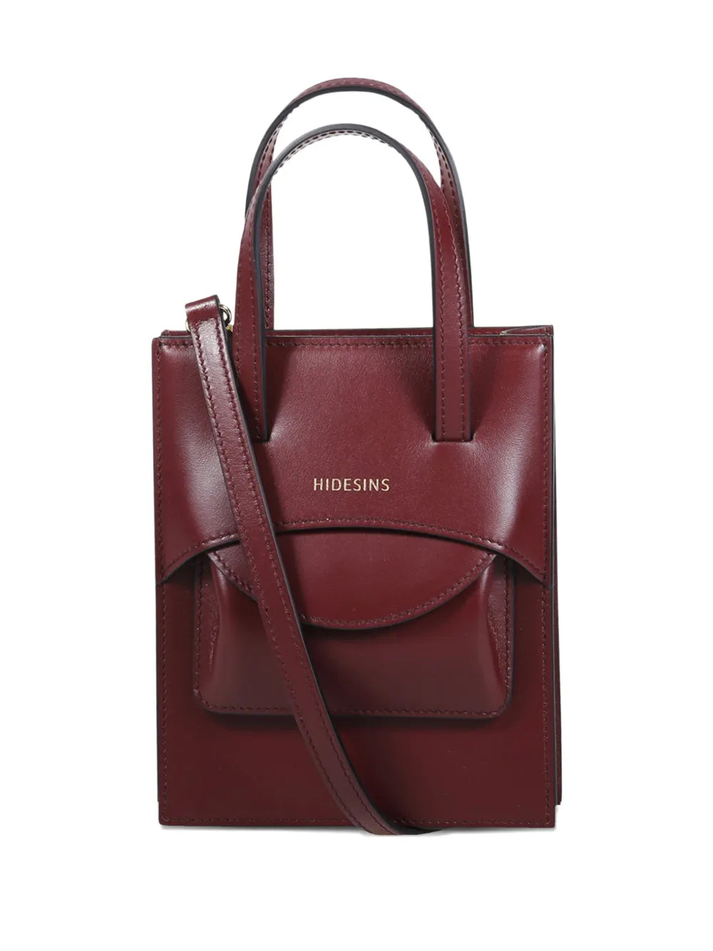 HIDESINS logo stamp leather tote bag