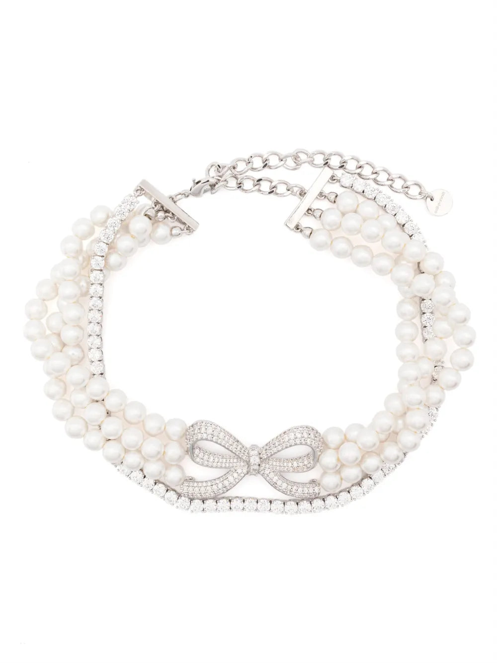 Self-Portrait pearl bow choker