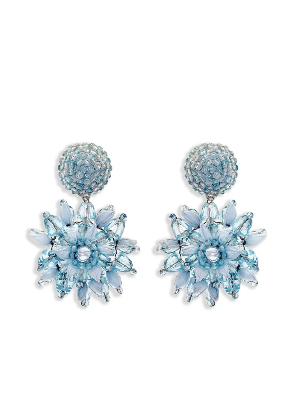 Oscar de la Renta flower detailing earrings