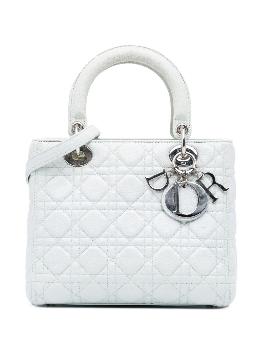 Christian Dior 2015 Medium Grained Calfskin Cannage Lady Dior satchel