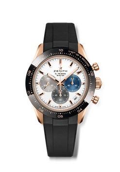zenith chronomaster sport 18k rose gold & ceramic men's watch
