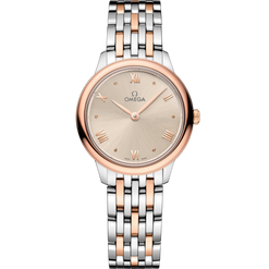 omega de ville prestige stainless steel & 18k sedna?gold lady's watch_2