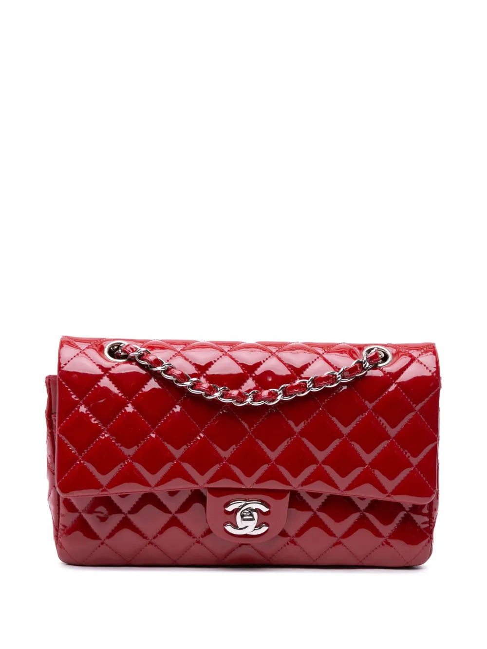 CHANEL 2013 2014 Medium Classic Patent Double Flap shoulder bag